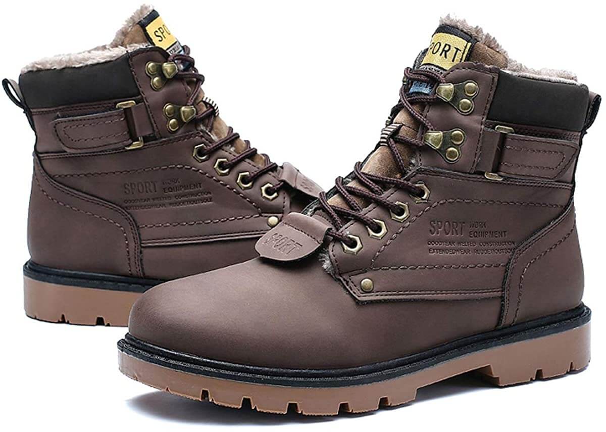 Fur Mens Winter Desert Boots