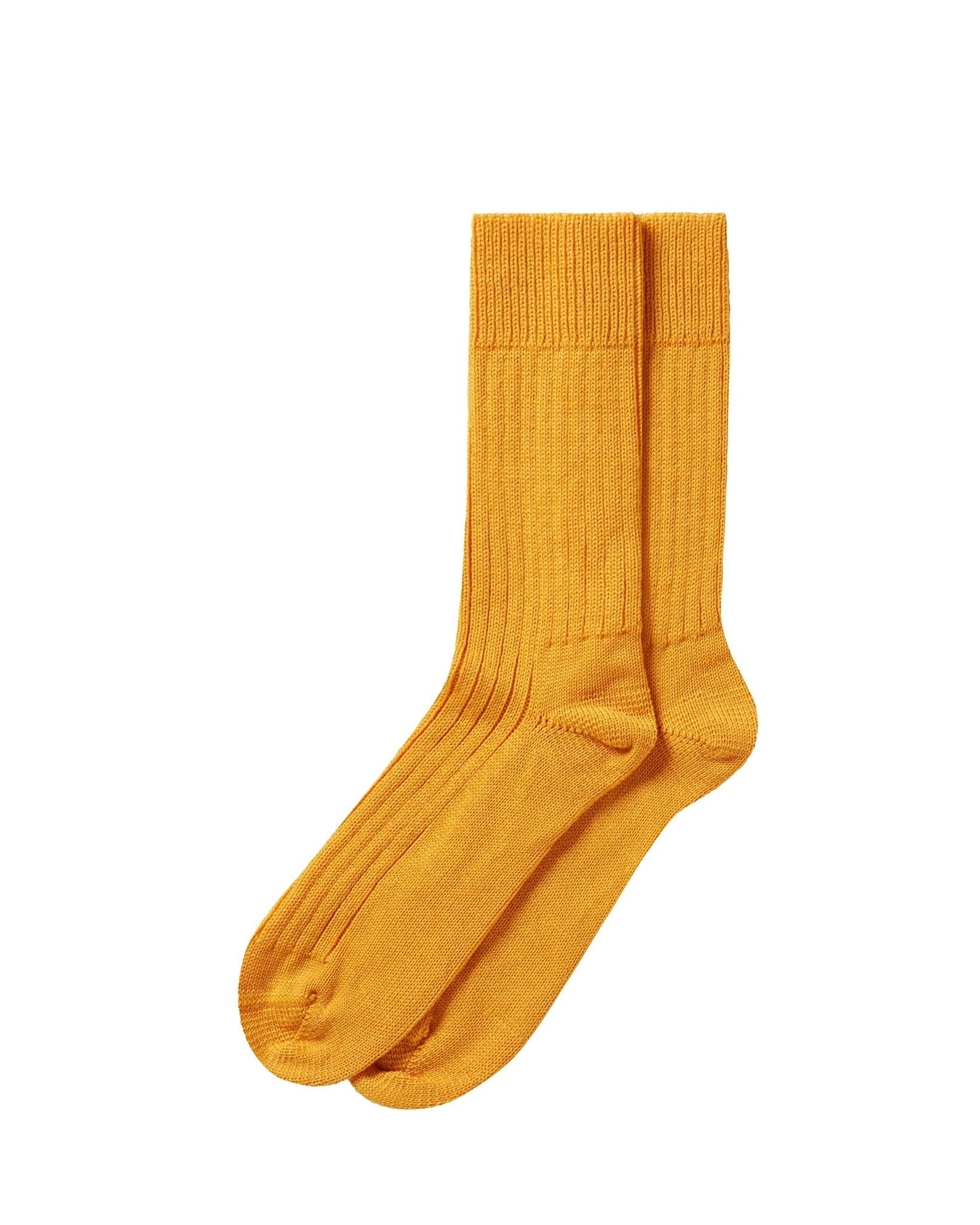 XportTraders Wool Unisex Socks in Mustard