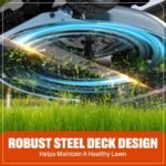 SENIX Self-Propelled Gas Lawn Mower, 22in Cutting Blade / 23in Cutting Deck, 150 cc 4-Cycle Made in Briggs & Stratton Engine , 3-In-1, 6-Position Adjustment, 11in Rear Wheels, LSSG-H3