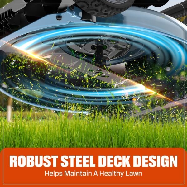 SENIX Self-Propelled Gas Lawn Mower, 22in Cutting Blade / 23in Cutting Deck, 150 cc 4-Cycle Made in Briggs & Stratton Engine , 3-In-1, 6-Position Adjustment, 11in Rear Wheels, LSSG-H3