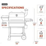 Z GRILLS Powerhouse 1056 sq.in Black Pellet Grill & Smoker 10002B with PID Controller, Foldable Front Shelf and Rain Cover