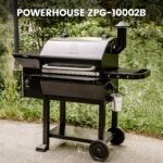 Z GRILLS Powerhouse 1056 sq.in Black Pellet Grill & Smoker 10002B with PID Controller, Foldable Front Shelf and Rain Cover
