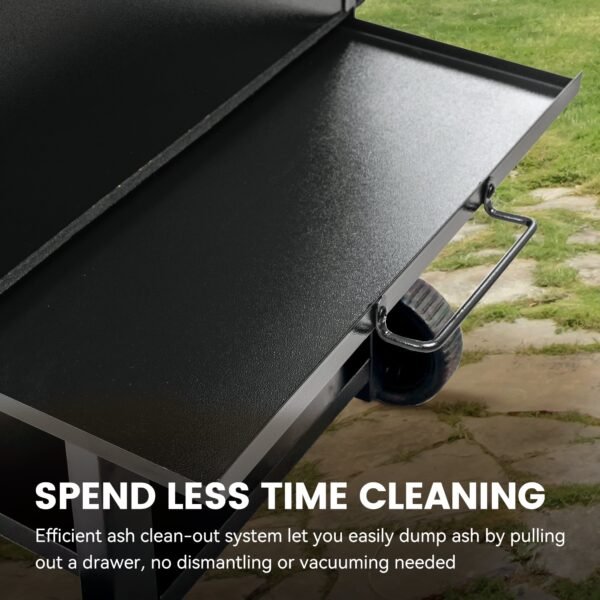 Z GRILLS Powerhouse 1056 sq.in Black Pellet Grill & Smoker 10002B with PID Controller, Foldable Front Shelf and Rain Cover