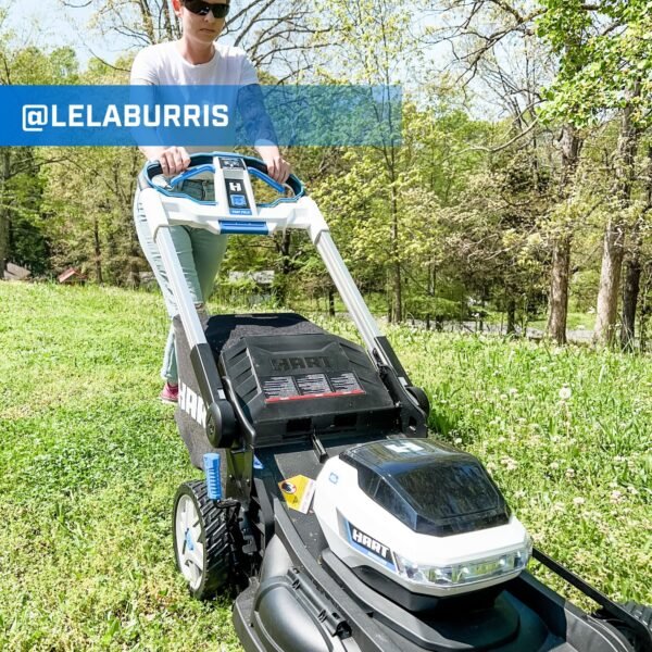 HART 40-Volt 21-inch Supercharge 3-in-1 Self-Propelled Mower Kit, (2) 6.0Ah Lithium-Ion Batteries