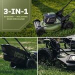 Green Machine 62V 23-Inch Self-Propelled Brushless Cordless Electric Lawn Mower, Includes Two 4.0Ah Batteries and Rapid Charger