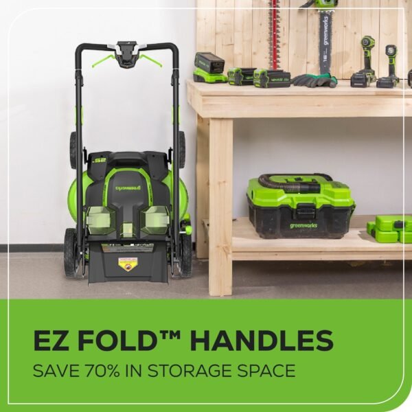 Greenworks 80V 25" Brushless Cordless Self-Propelled Lawn Mower,3 in 1 Dual Blade LawnMover, W/4.0Ah Battery and Rapid Charger Included