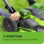 Greenworks 80V 25" Brushless Cordless Self-Propelled Lawn Mower,3 in 1 Dual Blade LawnMover, W/4.0Ah Battery and Rapid Charger Included