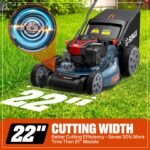 SENIX Self-Propelled Gas Lawn Mower, 22in Cutting Blade / 23in Cutting Deck, 150 cc 4-Cycle Made in Briggs & Stratton Engine , 3-In-1, 6-Position Adjustment, 11in Rear Wheels, LSSG-H3