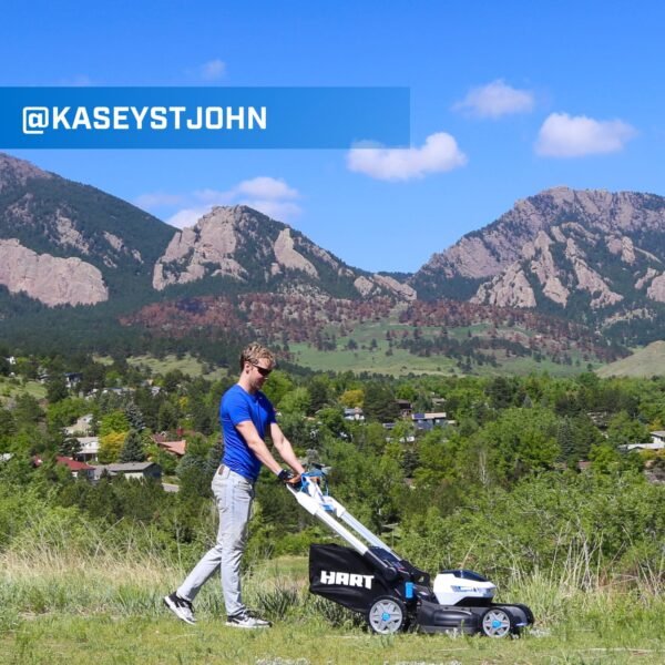 HART 40-Volt 21-inch Supercharge 3-in-1 Self-Propelled Mower Kit, (2) 6.0Ah Lithium-Ion Batteries