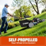 SENIX Self-Propelled Gas Lawn Mower, 22in Cutting Blade / 23in Cutting Deck, 150 cc 4-Cycle Made in Briggs & Stratton Engine , 3-In-1, 6-Position Adjustment, 11in Rear Wheels, LSSG-H3