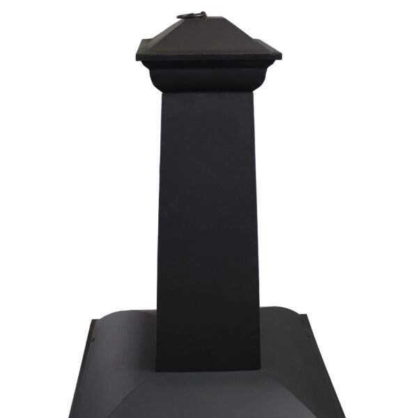 Sunnydaze 57" 360-Degree View Steel Wood-Burning Chiminea with Grate, Poker, and Cover