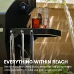 Z GRILLS Powerhouse 1056 sq.in Black Pellet Grill & Smoker 10002B with PID Controller, Foldable Front Shelf and Rain Cover