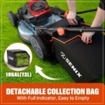SENIX Self-Propelled Gas Lawn Mower, 22in Cutting Blade / 23in Cutting Deck, 150 cc 4-Cycle Made in Briggs & Stratton Engine , 3-In-1, 6-Position Adjustment, 11in Rear Wheels, LSSG-H3