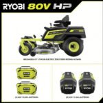 RYOBI 80V HP Brushless 42 in. Battery Electric Cordless Zero Turn Riding Mower Batteries and Charger 80V Batteries 40V