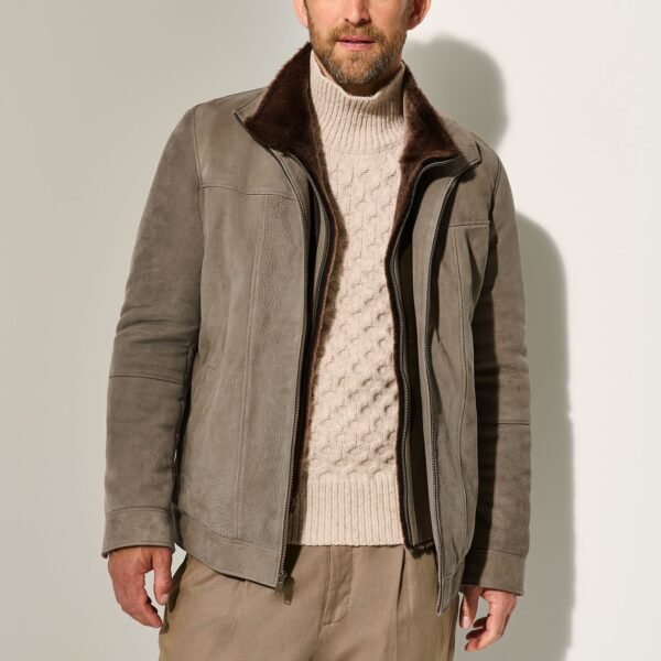 Bruno Buffed Leather Coat