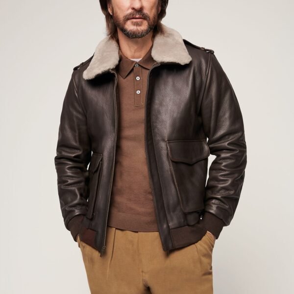 Curtis Leather A-2 Bomber Jacket