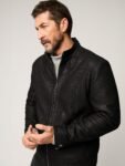 Zachary Embossed Leather Jacket