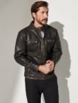 Retro Leather Moto Jacket