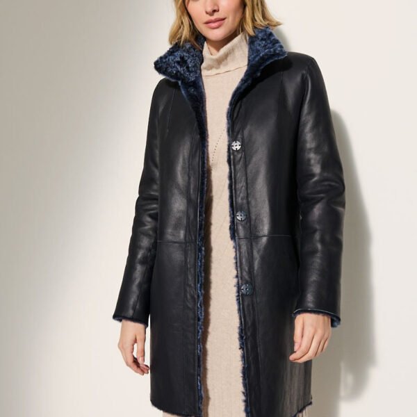 Carmen Reversible Curly Sheepskin Coat