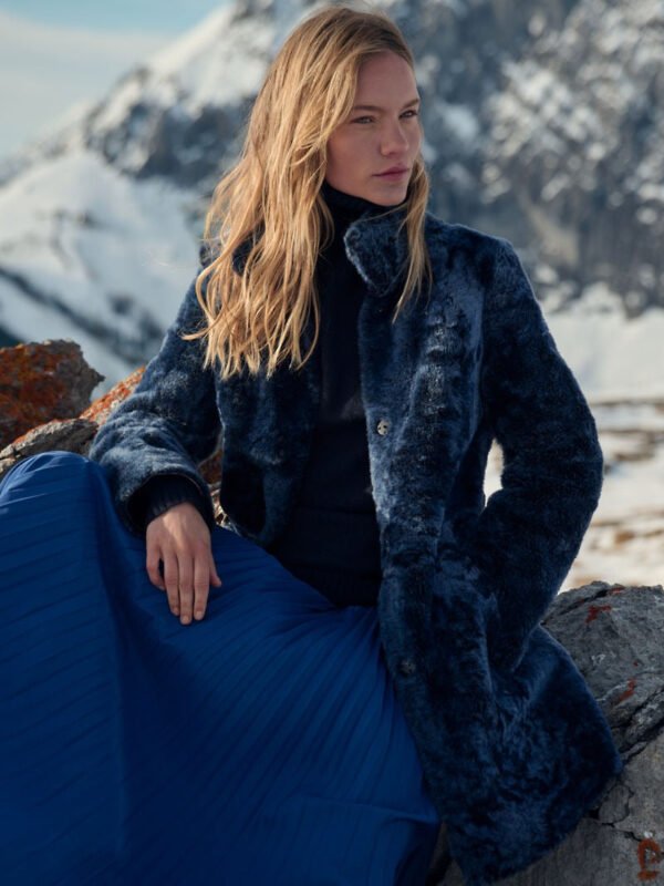 Carmen Reversible Curly Sheepskin Coat