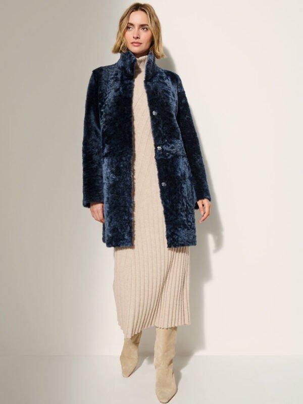 Carmen Reversible Curly Sheepskin Coat