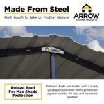Arrow 10 x 15 x 7 ft Eggshell Carport