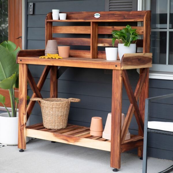 Potting Table/Bench/Serving Bar - Acacia Wood