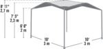 10x10 Pacifica Gazebo Canopy Charcoal Frame and Marzipan Tan Cover