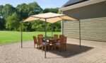 10x10 Pacifica Gazebo Canopy Charcoal Frame and Marzipan Tan Cover