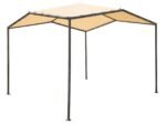 10x10 Pacifica Gazebo Canopy Charcoal Frame and Marzipan Tan Cover