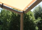10x10 Del Ray Gazebo Canopy Charcoal Frame Tan Cover