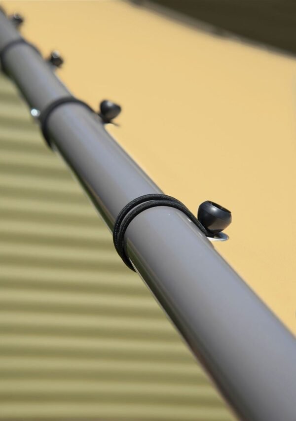 10x10 Del Ray Gazebo Canopy Charcoal Frame Tan Cover