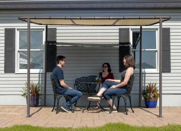 10x6 Solano Gazebo Canopy Tan Cover