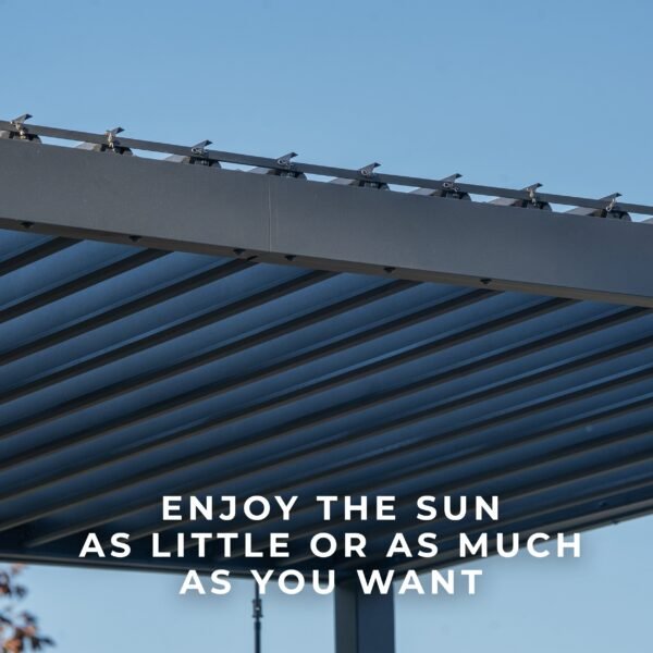 16x10 Sarasota Steel Louvered Pergola