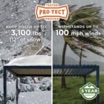 16x10 Sarasota Steel Louvered Pergola