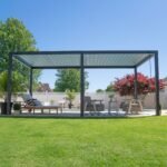 20x10 Sarasota Steel Louvered Pergola