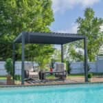 12x10 Sarasota Steel Louvered Pergola