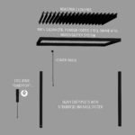 12x10 Evanston Wall Mounted Louvered Pergola