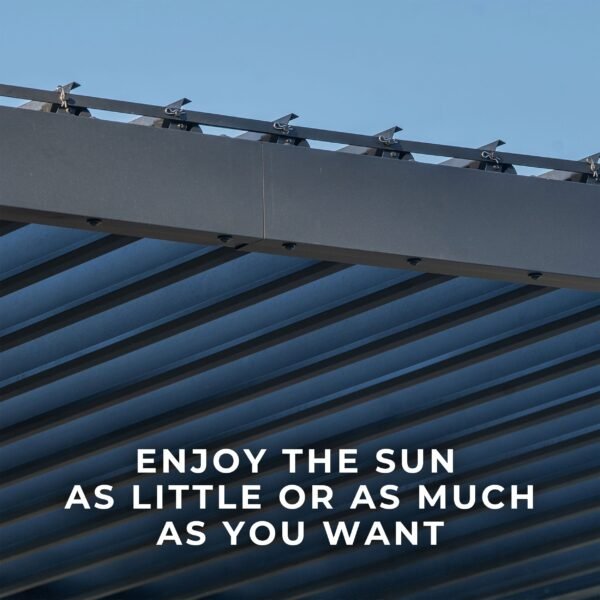 18x10 Evanston Wall Mounted Louvered Pergola