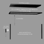 18x10 Evanston Wall Mounted Louvered Pergola