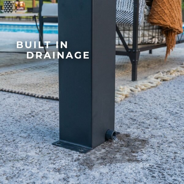 10x10 Evanston Wall Mounted Louvered Pergola