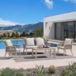 PURPLE LEAF Rivra 4-Piece Patio Conversation Set with Wicker Chairs and Thick Sofa Cushions for Garden