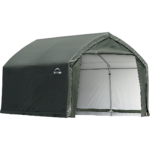 AccelaFrame™ Garage, 12 ft. x 10 ft. x 9 ft. Standard PE 9 oz. Green