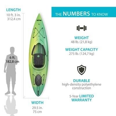 Emotion Tide 103 Sit-Inside Kayak (Paddle Included)