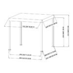 SUNJOY 10x10 White Steel Flat Top Gazebo with Ceiling Hook