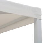 SUNJOY 10x10 White Steel Flat Top Gazebo with Ceiling Hook