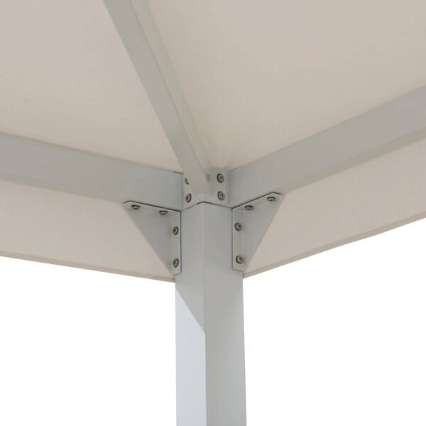 SUNJOY 10x10 White Steel Flat Top Gazebo with Ceiling Hook