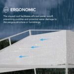 SUNJOY 10x10 Darkeford Metal Pergola with Sling Fabric Canopy - White