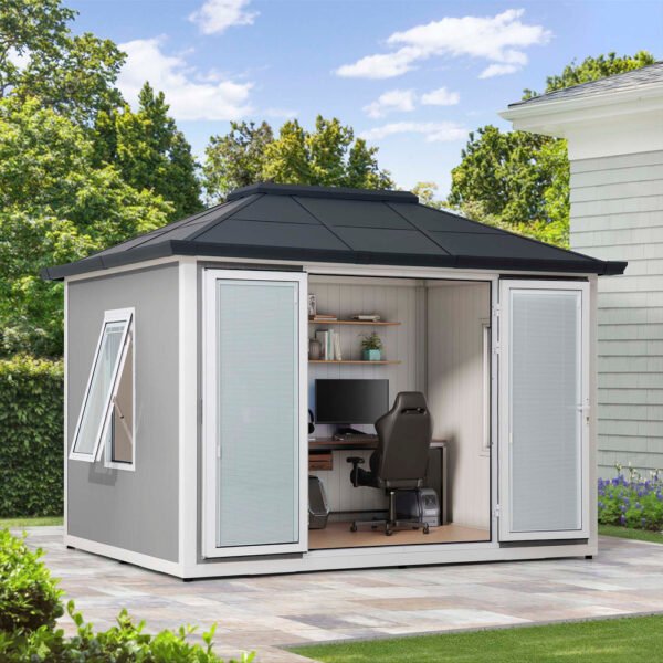 BEYOND SHED 10x12.6 Backyard Office Shed with Floors, Windows, and Lockable Doors