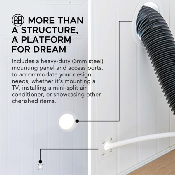 BEYOND SHED 10x12.6 Backyard Office Shed with Floors, Windows, and Lockable Doors